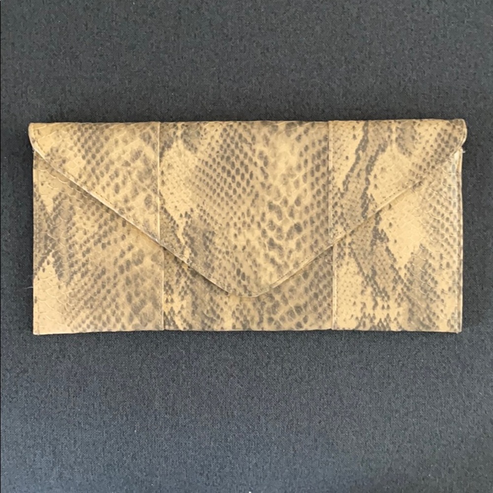 Snake Print Clutch